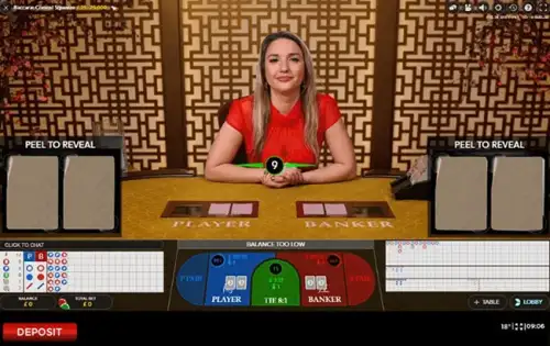 Squeeze Baccarat live casino game